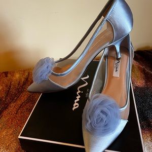 Nina Sky Blue Crystal dress shoe